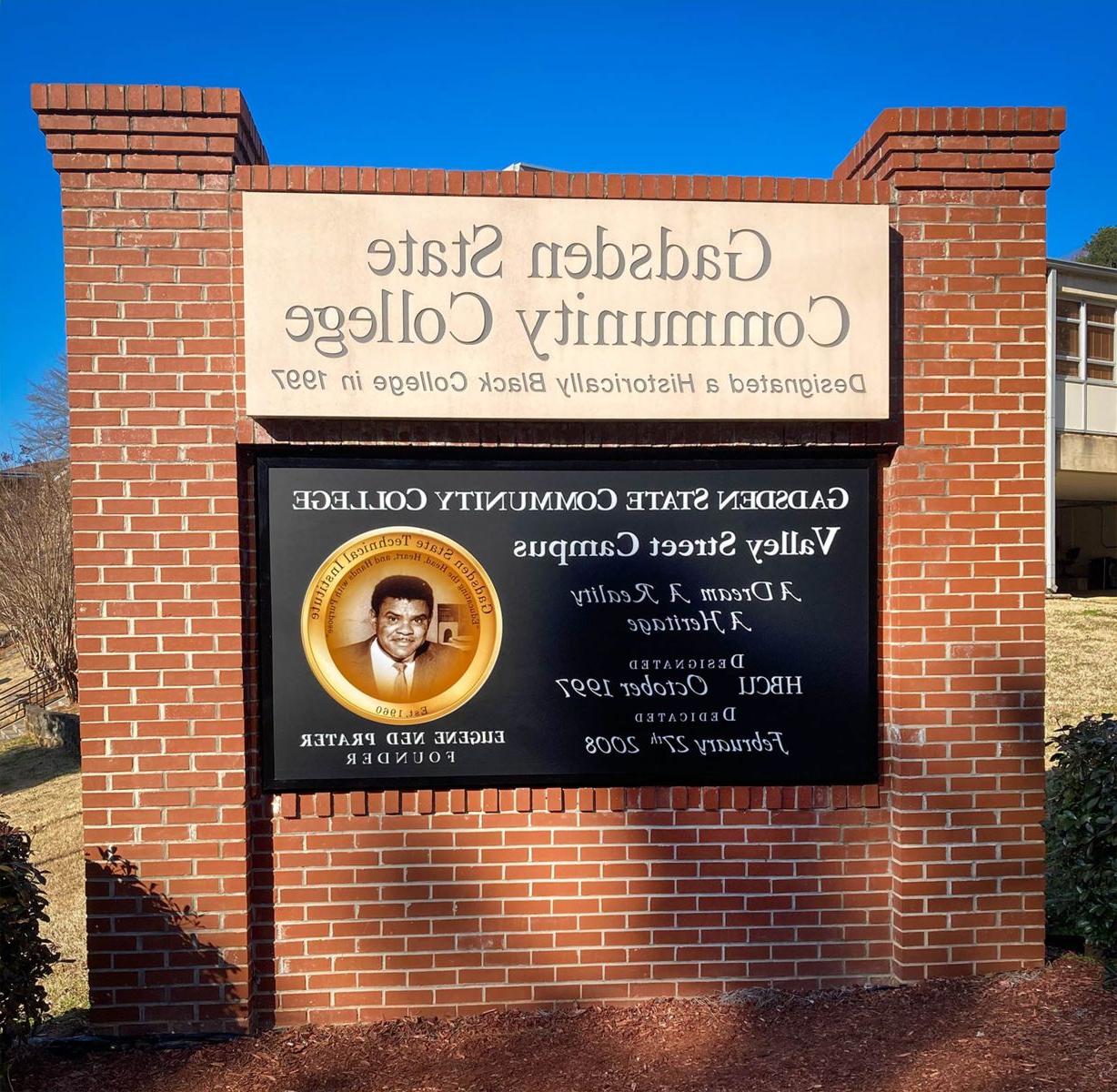 Gadsden State Valley Street Campus sign